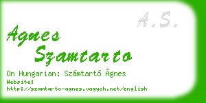 agnes szamtarto business card